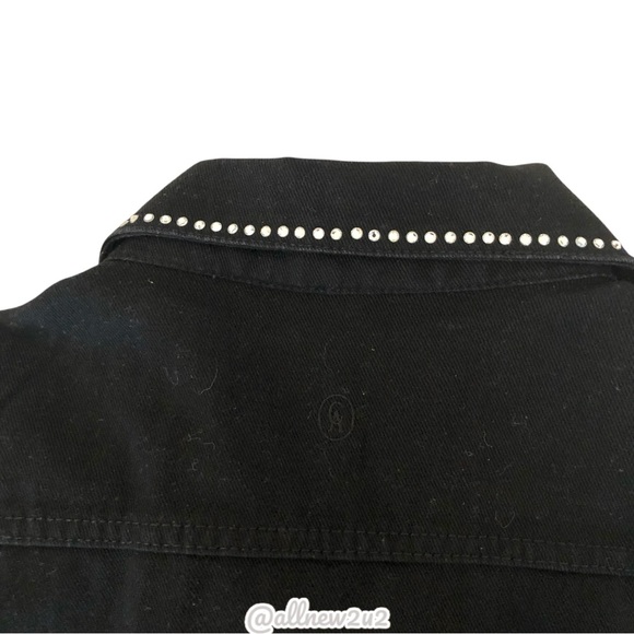 β’ New Christine Alexander Black Bejeweled Jean Vest Size XL Youβll sparkle! - Picture 6 of 16